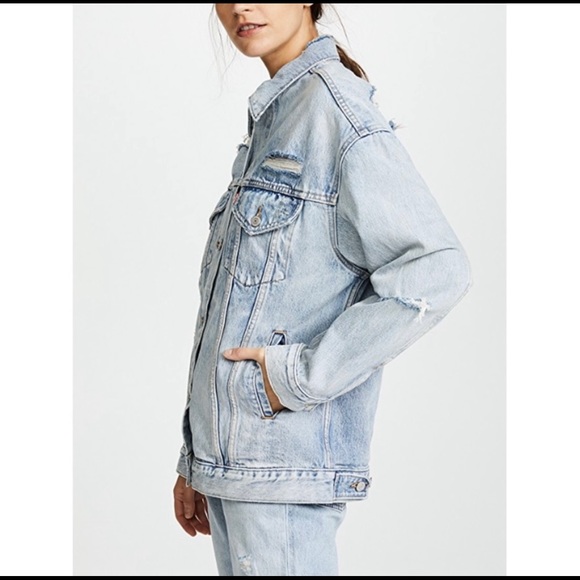 Levis Baggy trucker distressed jacket Medium - Picture 2 of 4